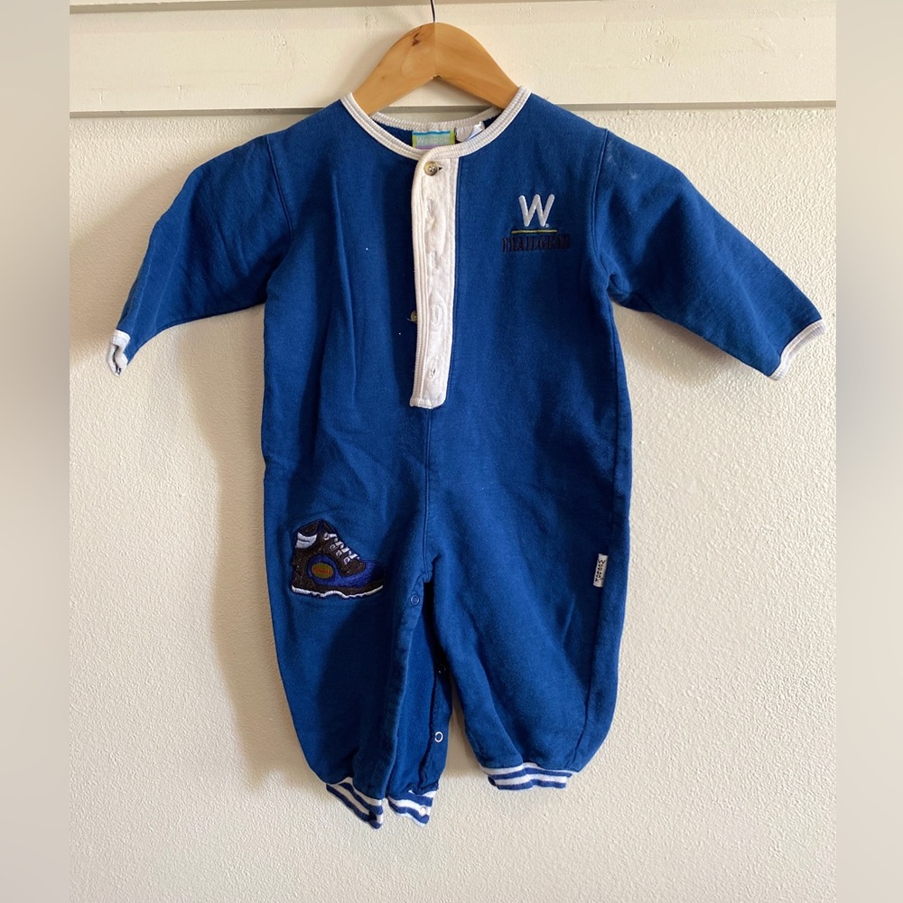 REEBOK weebok vintage baby sweatshirt one piece blue 24m